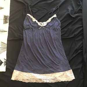 Victoria’s Secret Blue babydoll w/ lace detail